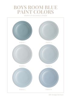 boys room blue paint colors for the walls and ceiling, with four different plates on each side