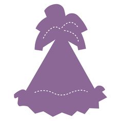 a purple dress with an angel wings on it's back, and dotted lines across the neckline