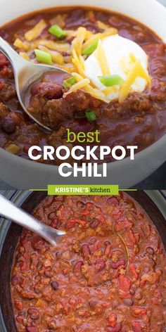 the best crockpot chili recipe is made in an instant pot and ready to be eaten