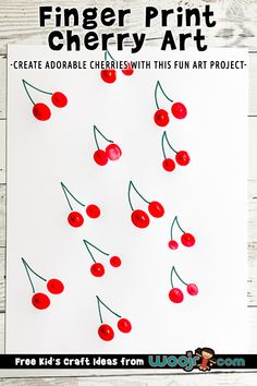 a printable cherry art project for kids