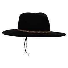 Unisex Leather Band Pinched Crown Large Brim Wool Fedora Hat100% wool.M(57cm), L(59cm) and XL(61cm) sizes.Leather band, pinched and 3 1/2 inches deep crown.Large and 2 1/2 inches wide brim.Adult/Unisex. Great for those enjoying fedora and Western style hats.Fall and Winter.13 1/2(W) X 15(L) X 5(H) inches.Thick, soft and durable material.Dry clean only.Imported. Flat Brim Winter Fedora For Festivals, Winter Festival Fedora With Flat Brim, Winter Festival Flat Brim Fedora, Black Wool Fedora For Winter, Black Hat Bands For Fall Rodeo, Black Wool Hat Bands For Winter, Black Hat Bands For Rodeo In Fall, Western Style Black Fedora For Travel, Adjustable Black Felt Hat For Travel