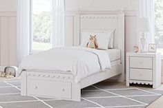 Mollviney White Twin Panel Storage Bed - Ornate Home Full Bed Loft, Ashley Bedroom, Twin Storage Bed, Storage For Clothes, Queen Mattress Set, Bedroom Panel, Mattress Frame, Beds & Bed Frames, Mattress Sets