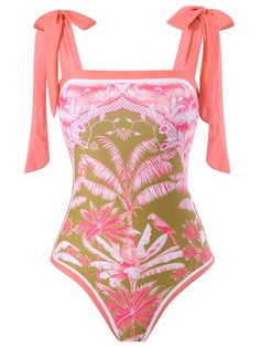 Featuring a trendy coconut print and strappy design, this one-piece swimsuit set with a skirt is not only stylish but also versatile. Pair it with a floppy hat, sunglasses, and sandals for that perfect beach-ready look that will turn heads. Material composition: 85% Polyester, 15% Elastane/Spandex Size Chart (inch): Size US UK Bust Hip Waist S 4 8 32-34 34-36 24-26 M 6 10 34-36 36-38 26-28 L 8 12 36-38 38-40 28-30 XL 10 14 38-39 40-42 30-32 Plant Fabric, Swimsuit Skirt, Blue Zone, Trendy Bikinis, Blue Zones, Slim Fit Top, Type S, Ethnic Print, Knit Style