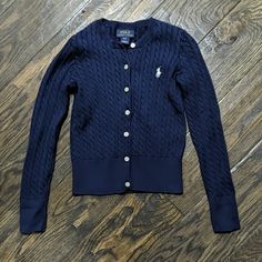 Size S (6-7 Girl) Like New! Excellent Condition. Bought But Never Used. Reposhing This Item I Purchased From @Alyssaaek. Loved It, But Ready To Rotate For Something New. Questions? Leave A Comment Below! Polo Ralph Lauren Cardigan, 90s Preppy Fashion, Sweater Uniform, Polo Sweaters Women, School Cardigan, Ralph Lauren Cardigan, Money Clothes, Ralph Lauren Jumper, Polo Cardigan