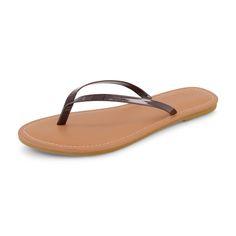 PRICES MAY VARY. Soft Vegan Leather upper Comfort Padded Insole Flexible Outsole Long Lasting Traction Bottom / Outsole Step into these easy fashionable and extremely comfortable flat sandals. These sandals feature a Vegan Leather upper and Memory foam insoles. Comfortable Flats, Flip Flop, Flip Flop Sandals, Flat Sandals, Special Features, Memory Foam, Vegan Leather, Womens Sandals, Flip Flops