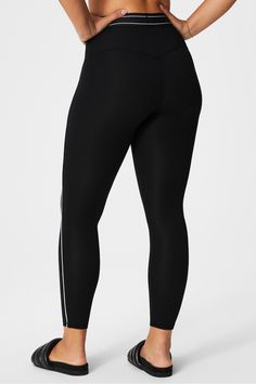 PureLuxe Ultra High-Waisted 7/8 Legging Fabletics black female Activewear >> Womens >> Bottoms >> Leggings >> 7/8s PureLuxe regular Yoga and Studio 4-Way Stretch Buttery-soft with an extra-high rise Female Activewear, Downward Facing Dog, Fabletics Leggings, Women Pants, The Energy, Photo Colour, Range Of Motion, Model Photos, Classic White