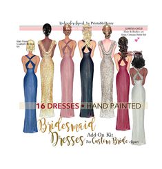 the bridesmaid dresses are available in different colors