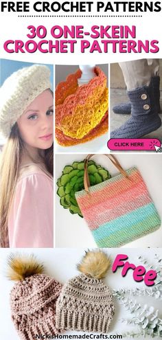 free crochet patterns for hats, mittens and purses