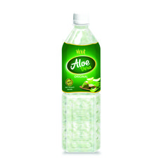 a bottle of aloe water on a white background