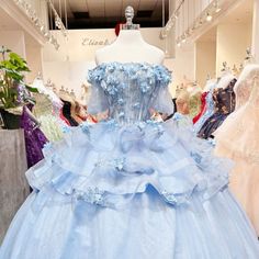 Cinderella Themed Wedding Dress, Ocean Blue Wedding Dress, Baby Blue Xv Dresses, Floor-length Light Blue Gown For Quinceanera, Light Blue And Gold Quinceanera Dress, Light Blue Evening Dress For Debutante Ball, Blue Dress For Spring Quinceanera, Blue Dress For Quinceanera In Spring, Blue Spring Quinceanera Dress