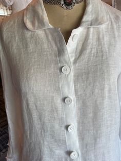 BEST SELLER Long Sleeve Blouse white handkerchief linen. -pin-tucks on sleeves Small, Medium, Large Made in small batches. Item sells fast, allow 4 weeks for delivery if out of stock. White Linen Tops With Buttons, White Linen Tops With Placket, White Linen Top With Buttons, White Handkerchief, Belt Blouse, Linen Hand Towels, Butterfly Blouse, Waistcoat Dress, Pre Fall Collection