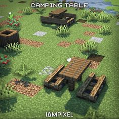 an image of a computer game with the title camping table