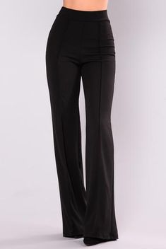 Victoria High Waisted Dress Pants - Black Dress Pants Outfits, High Waisted Dress Pants, Looks Black, Dr Closet, Looks Chic, Black Dress Pants, Fashion Week Street Style, Womens Dress Pants, Work Attire