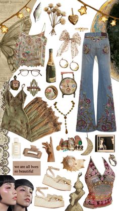 Boho Inspo, Moodboard Aesthetic, Gay Fashion, Witchy Fashion, Eclectic Fashion, How To Make Clothes, Mermaid Fashion, Boho Look, Fashion Line