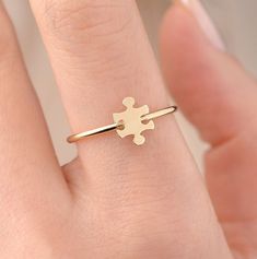 Our puzzle ring is 14k solid gold. It is a minimalist ring that you can wear it all day long. If you consider this gold ring as a gift for your loved ones, it makes happy them. Our puzzle ring is a perfect gift for occasions like birthdays, anniversaries, graduation, mother's day, or valentine's day. If you want, you can add a gift note for your loved ones. It arrives in a special jewelry gift box. We respond to your questions happily. Your question will be answered within 24 hours. Do not hesit Puzzle Ring, Friendship Ring, Friendship Rings, Solid Gold Ring, Women Birthday, Puzzle Piece, Ring Minimalist, Minimalist Ring, Solid Gold Rings