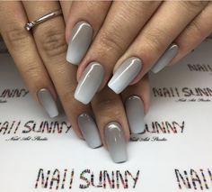 Ombre Grey Nails, Grey Nails, Gray Nails, Grey Ombre, Ombre Nails, Health And Beauty, Nail Designs, Nail Art