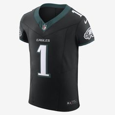 This Jalen Hurts Jersey brings your team's on-field look to you. An authentic design with 4-way stretch fabric helps give you the ideal look and feel. Its sweat-wicking technology and athletic cut help provide a comfortable experience on Philadelphia Eagles game day. Black Jersey Sports Activewear, Black Jersey Activewear For Sports, Nike Moisture-wicking Jersey, Nike Football Season Sports Jersey, Black Athleisure Activewear For Team Events, Nike Sports Jersey With Moisture-wicking, Philadelphia Eagles Game Day, Eagles Game Day, Philadelphia Eagles Gear