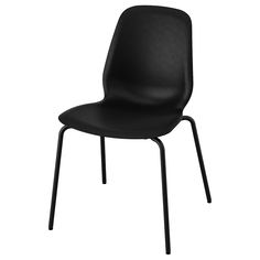 a black chair on a white background