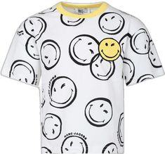 Smiley Print, Smiley World, Yellow Logo, American Fashion Designers, Kenzo Kids, Stella Mccartney Kids, T-shirt Polos, White White, White Shop