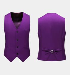 Finely crafted from high-quality material, durable and timeless, this single-breasted 3 piece purple suit is fully lined and has two exterior flap pockets. The long-lasting fabric is soft and comfortable. The slim fit suit jacket has two functional breast pockets, one exterior, and one interior. This classic deep purple outfit is the right choice to wear for those special days such as weddings, proms, anniversaries, even formal business functions. You absolutely can’t go wrong with this stylish Elegant Purple Suit With Suit Collar, Fitted Purple Suit For Formal Occasions, Fitted Purple Suit With Collar, Fitted Purple Formal Suit, Elegant Purple Suit For Formal Occasions, Purple Single Breasted Suit For Formal Occasions, Fitted Purple Blazer With Suit Collar, Fitted Purple Suit, Elegant Purple Formal Suit