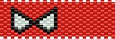 an image of a red and white background with black and white squares on it's sides