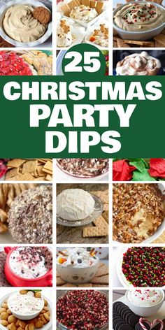 25 different Christmas party dips to try, including both sweet and savory options. Party Dip Ideas, Holiday Dips And Appetizers, Christmas Party Dip, Christmas Cookie Dough Dip, Christmas Party Dips, Christmas Appetizer Ideas, Christmas Dips, Easy Holiday Snacks, Dip Sauces