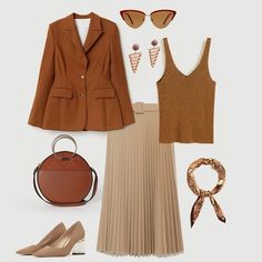 Beige Outfit, Ideas De Outfits, Modest Outfit, Old Money Outfits, Brown Outfit, Hijab Outfits, Caramel Brown, Complete Outfits, Hijab Outfit