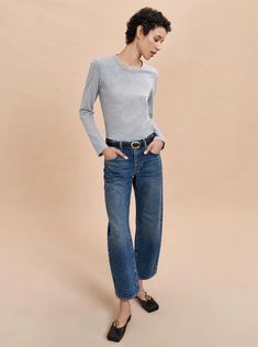 Meredith Tee | La Ligne NYC Chelsea Girls, Lady M, Turtle Neck Dress, Crew Neck Tee, Bottoms Pants, Tank Shirt, Heather Grey, Sweaters & Cardigans, Gray Color