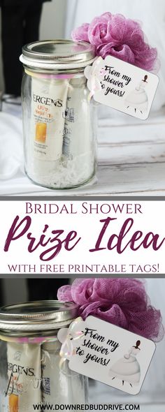 the bridal shower prize idea with free printable tags