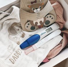 the contents of a baby's diaper in a box