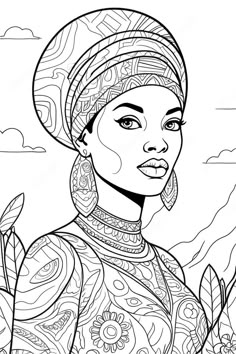 Coloring Pages Nature, Garden Coloring Pages, Garden Coloring, Sip And Paint, Sip N Paint, African Art Paintings, Horse Coloring Pages, Coloring Pages For Girls, Paint And Sip