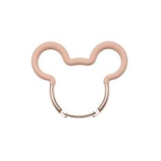 a pink mickey mouse ear ring on a white background