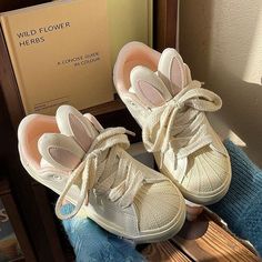 Bunny Rabbit Ear Sneakers Shoes MK18513 Bunny Accessories Fashion, Rabbit Shoes, Bunny Sneakers, Bunny Accessories, Bunny Shoes, Cute Bunny Rabbit, Kawaii Store, Fluffy Jacket, Kawaii Shoes