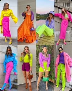 Ropa Color Neon, Bright Colored Outfits, Colorful Outfits, Neon Outfits, Bright Colored