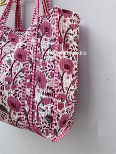 cotton print Bag The Indian Hand Block Printed Cotton Quilted Women's Handbags from Rajasthan India. This Handbag is completely Indian Printed on good quality cotton. Cotton quilted Jhola Bag made by Indian Artisans, this cotton quilted shopping bag is totally unique and multi purpose. Use this for your grocery or as a travel bag. Perfect to suit all. Item :- Cotton Handbag Material: Quilted Cotton Fabric Color - rainbow Pattern : Block Print Style: Tote Bag, Handle Bag, Shoulder Bag Size in Inch:- Height-18" inch Width- 19" inch Handle-13" inch Product Work: Printed & quilted Stitched Usage : Cosmetic, Make-up, Travel, Toiletries, Medicine, Accessories, Shopping and much more. Perfect for Beach Visits/ Quick Grocery runs/ Carrying Kids items/ Artist Paint book and Paints /Extra Bag Washab Reversible Cotton Canvas Bag For Daily Use, Reversible Cotton Shoulder Bag For Everyday, Everyday Reversible Cotton Shoulder Bag, Pink Cotton Beach Bag For Daily Use, Rectangular Cotton Reversible Bag, Pink Rectangular Reversible Shoulder Bag, Pink Reversible Rectangular Shoulder Bag, Reversible Cotton Rectangular Bag, Multicolor Cotton Beach Bag For Everyday