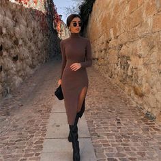 Women Robe, Skandinavian Fashion, Chique Outfits, Long Sweater Dress, Elegante Casual, Women's Robe, Sweater Dresses, Long Sleeve Sweater Dress, Sweater Dress Women