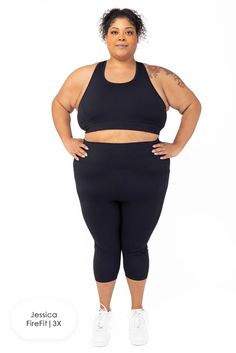 Our capri leggings with pockets are the original, the Superfit that started it all! This is our top-rated flagship product that revolutionized plus size activewear. Featuring our signature SuperHold™ compression fabric, two full size pockets, high supportive waist band, and the best plus size fit on the planet. Capris are the perfect, not too long and not too short, length and as soon as you put them on you'll know they were designed for YOUR body. *NY Times Wirecutter - Best Plus Size Leggings Gym Plus Size, Plus Size Workout Clothes, Push Up Leggings, Leggings Gym, Plus Size Workout, Leggings With Pockets, Plus Size Fits, Compression Fabric, Plus Size Activewear