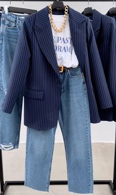 Blazer And Jeans, Outfit Ideas Aesthetic, Spring Outfit Ideas, Neue Outfits, Business Outfit, Ideas Aesthetic, Mode Inspo, Looks Chic