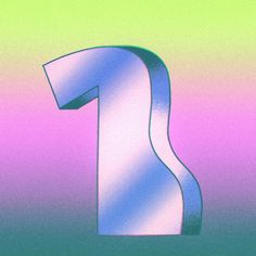 the letter s is made up of blue and pink shapes on a green, purple, and yellow background