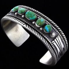 Native American Bracelets - SilverTQ, LLC Jewelry Traditional Turquoise Round Bracelets, Traditional Turquoise Round Bracelet, Traditional Round Turquoise Bracelet, Traditional Engraved Turquoise Bracelets, Traditional Turquoise Engraved Bracelet, Pottery Ring, Bracelet Set Silver, Native American Bracelets, Concho Belt