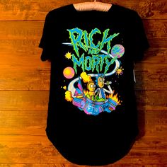 Rick And Morty Tshirt, Tops & Tees, Womens Tops, Women Shopping, Color, Black