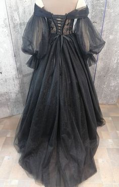 Off The Shoulder Black Wedding Dress, Vampiric Wedding Dress, Plus Size Gothic Wedding Dress, Black Wedding Gowns Long Sleeve, Black Fairy Wedding Dress, Whimsigoth Wedding Dress, Vintage Gothic Wedding Dress, Simple Black Wedding Dress, Black Wedding Dress Elegant