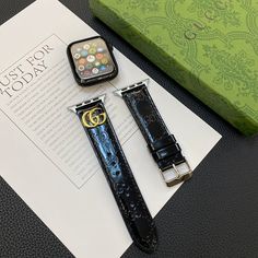 Apple watch band Apple Watch Leather Strap, Buy Gucci, Monogrammed Leather, Apple Watch Strap, Gift Accessories, High Quality Leather, Apple Watch Bands, Watch Strap, Apple Watch