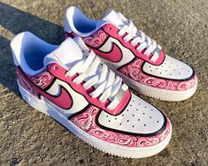 Art On Shoes, Shoes Af1, Custom Nike Air Force, Nike Air Force 1s, Air Force 1s, Nike Fashion Shoes, Custom Nike, Sneakers Athletic, Custom Nikes