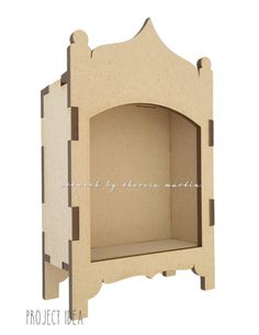 an open cardboard box that is shaped like a dog house