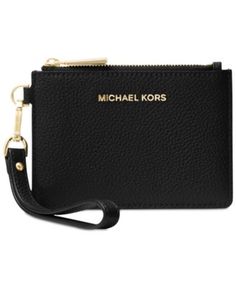 Mercer Pebble Leather Coin Purse | macys.com Sac Michael Kors, Small Black Purse, Dream Bag, Car Organization, Michael Kors Mercer, Cheap Purses, Small Coin Purse, Cheap Handbags, Leather Coin Purse