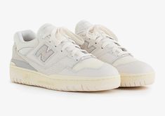 New Balance 550 by Aime Leon Dore #sneakers #sneakerhead #sneakersaddict #newbalance #fashion #coolstuff #cool 550 Aime Leon Dore, Aime Leon Dore New Balance, New Balance 550 White, Leon Dore, Retro Basketball Shoes, Dr Shoes, Aime Leon Dore, Oxford White