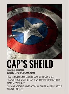 captain america's shield is featured in the movie poster for cap's shield