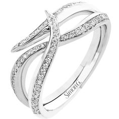 Simon G White Gold Pave Set Bypass Right Hand Diamond Ring Grandma Ring, Ring Wraps, Right Hand Ring, Jewelry Appraisal, Right Hand Rings, Hand Ring, Womens Wedding Bands, Shop Engagement Rings, Wrap Rings