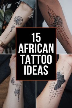 15 African-inspired tattoo designs on arms, featuring abstract and map-themed patterns. Ogun Orisha Tattoo, African Back Tattoo, African Pattern Tattoo, African Symbol Tattoo, African Art Tattoo, Ancient Rituals